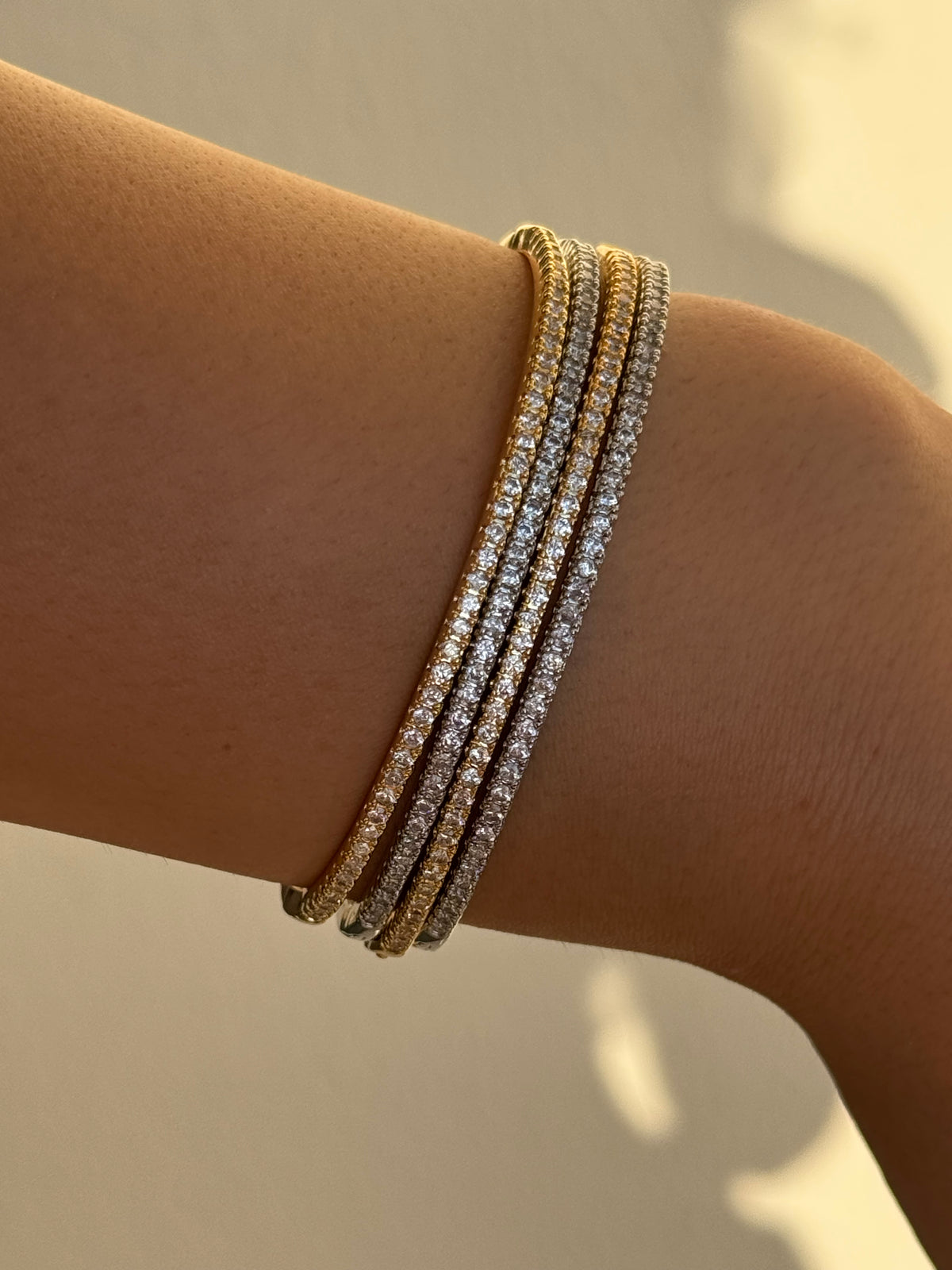 straight rhinestone bangle