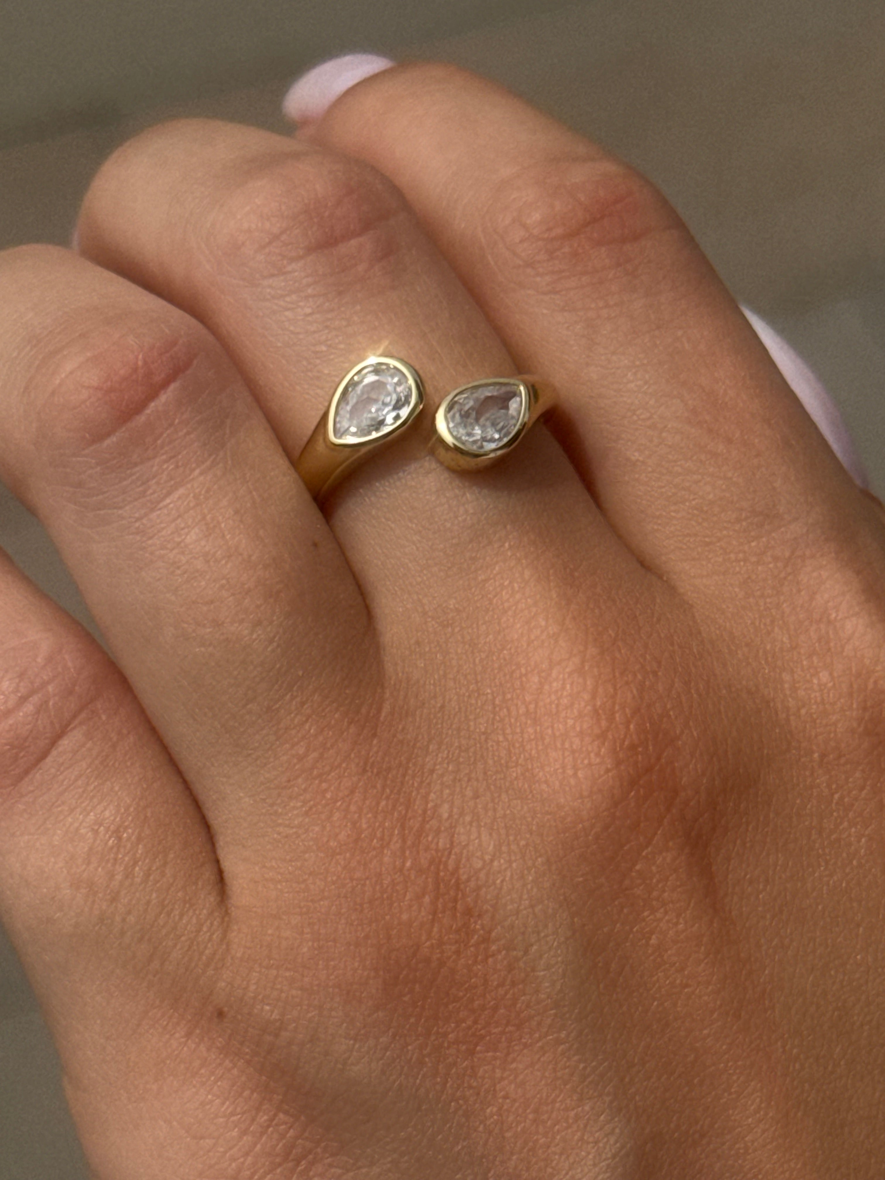 Duo Pear Ring
