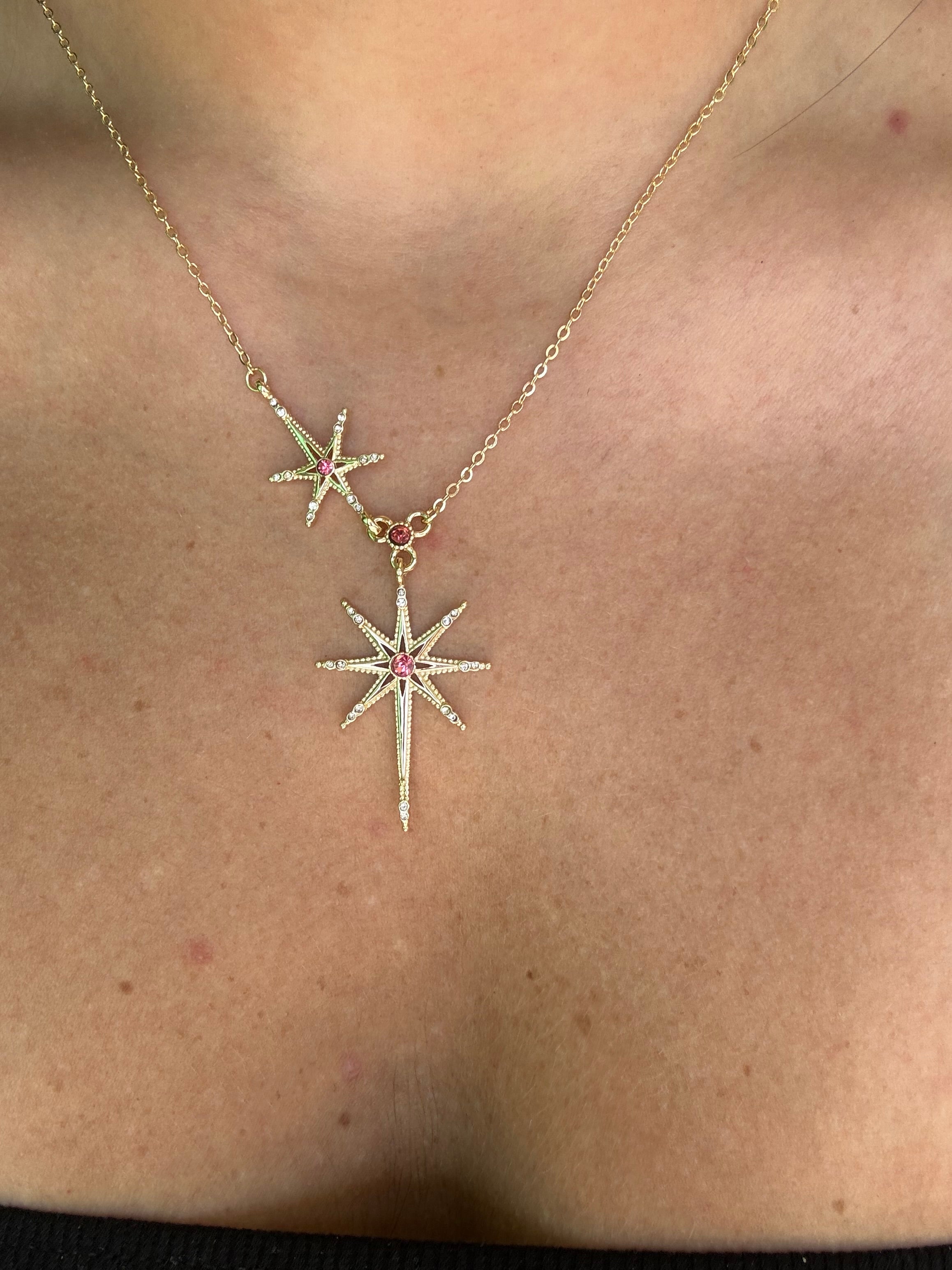 Duo Star Necklace